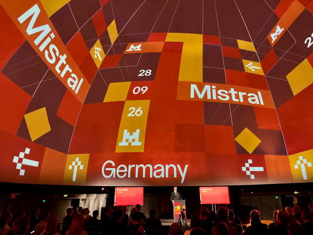 Pressekonferenz von Mistral in München